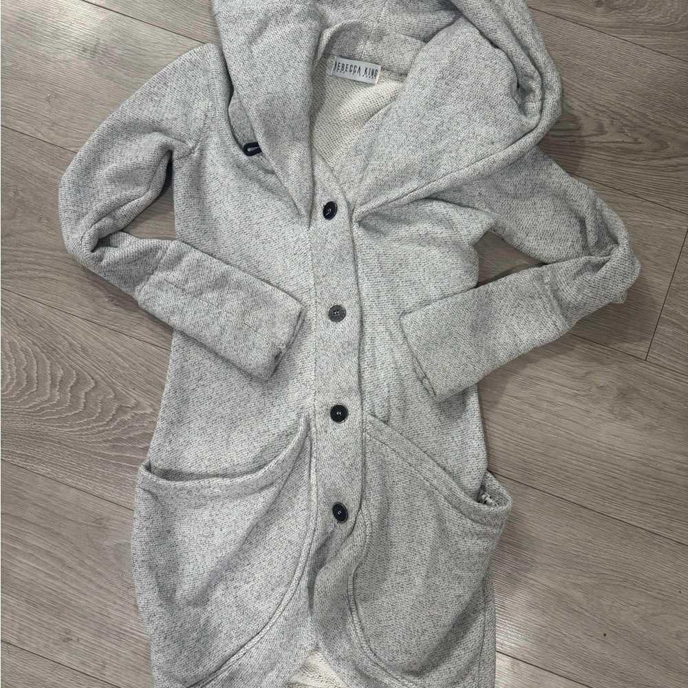 Rebecca King Salt & Pepper 3 Way Sweater, made from 100% heavy-weight cotton SM